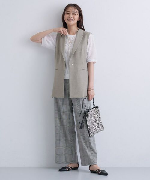 INDIVI / インディヴィ テーラードジャケット | 【セットアップ可能】凹凸ストレッチ素材テーラードカラージレジャケット | 詳細5