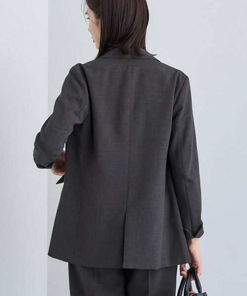INDIVI / インディヴィ テーラードジャケット | 【洗える／セットアップ可能】凹凸ストレッチ素材ダブルジャケット | 詳細15