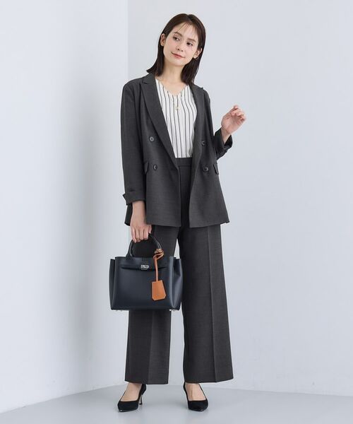 INDIVI / インディヴィ テーラードジャケット | 【洗える／セットアップ可能】凹凸ストレッチ素材ダブルジャケット | 詳細16