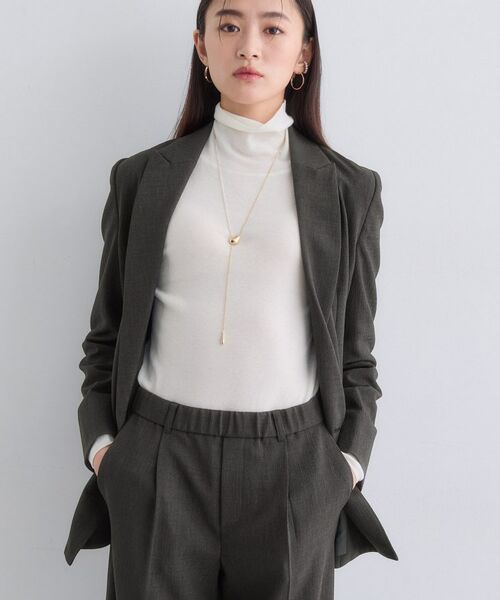 INDIVI / インディヴィ テーラードジャケット | 【洗える／セットアップ可能】凹凸ストレッチ素材ダブルジャケット | 詳細18