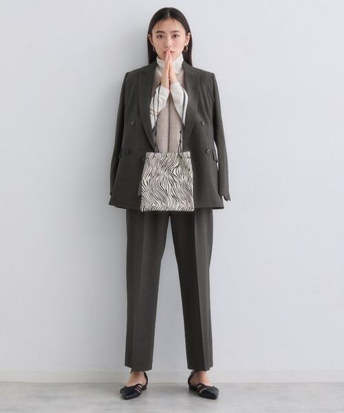 INDIVI / インディヴィ テーラードジャケット | 【洗える／セットアップ可能】凹凸ストレッチ素材ダブルジャケット | 詳細20