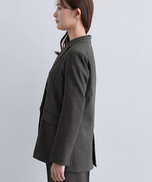 INDIVI / インディヴィ テーラードジャケット | 【洗える／セットアップ可能】凹凸ストレッチ素材ダブルジャケット | 詳細24