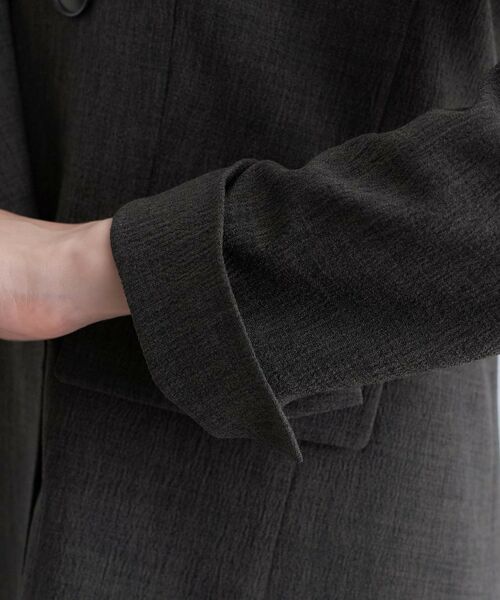INDIVI / インディヴィ テーラードジャケット | 【洗える／セットアップ可能】凹凸ストレッチ素材ダブルジャケット | 詳細27