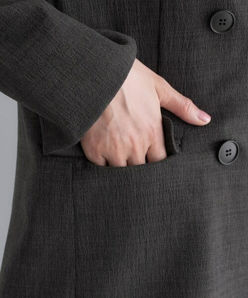 INDIVI / インディヴィ テーラードジャケット | 【洗える／セットアップ可能】凹凸ストレッチ素材ダブルジャケット | 詳細28