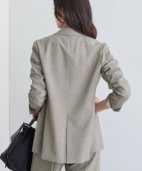 INDIVI / インディヴィ テーラードジャケット | 【洗える／セットアップ可能】凹凸ストレッチ素材ダブルジャケット | 詳細3
