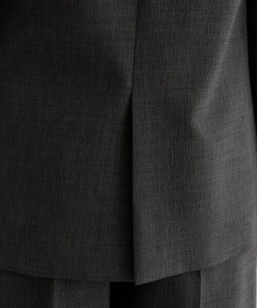 INDIVI / インディヴィ テーラードジャケット | 【洗える／セットアップ可能】凹凸ストレッチ素材ダブルジャケット | 詳細30