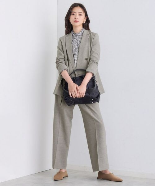 INDIVI / インディヴィ テーラードジャケット | 【洗える／セットアップ可能】凹凸ストレッチ素材ダブルジャケット | 詳細4