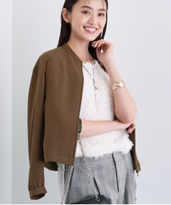 INDIVI / インディヴィ レザーブルゾン・ジャケット | 【洗える／UVケア／吸汗速乾】ジョーゼットライトブルゾン