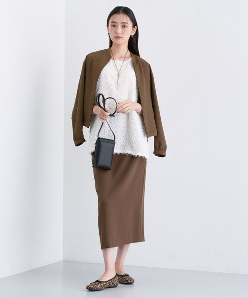 INDIVI / インディヴィ レザーブルゾン・ジャケット | 【洗える／UVケア／吸汗速乾】ジョーゼットライトブルゾン | 詳細4