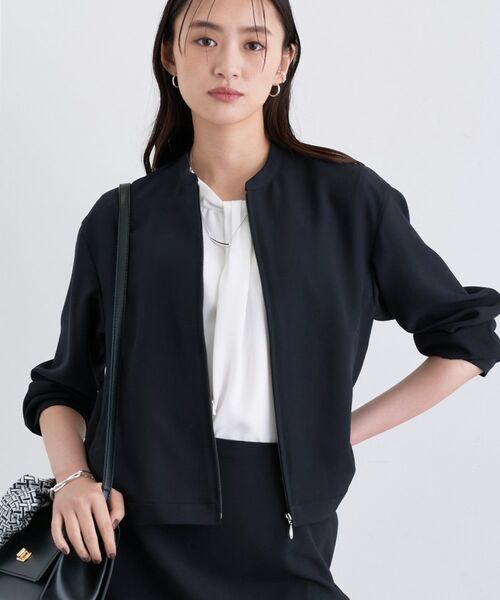 INDIVI / インディヴィ レザーブルゾン・ジャケット | 【洗える／UVケア／吸汗速乾】ジョーゼットライトブルゾン | 詳細6