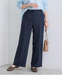 INDIVI / インディヴィ パンツ | 【褒められパンツ/ウール調素材】ラメ混ワイドパンツ