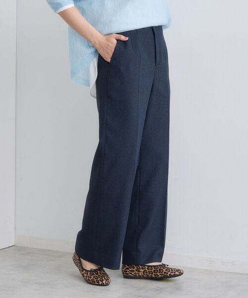 INDIVI / インディヴィ パンツ | 【褒められパンツ/ウール調素材】ラメ混ワイドパンツ | 詳細10