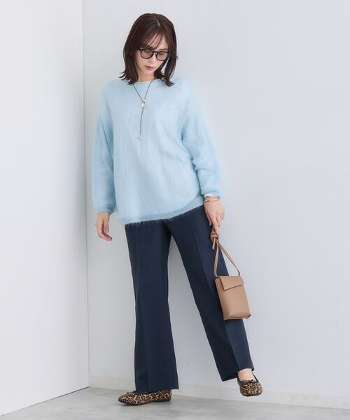 INDIVI / インディヴィ パンツ | 【褒められパンツ/ウール調素材】ラメ混ワイドパンツ | 詳細12