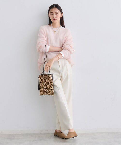 INDIVI / インディヴィ パンツ | 【褒められパンツ/ウール調素材】ラメ混ワイドパンツ | 詳細4