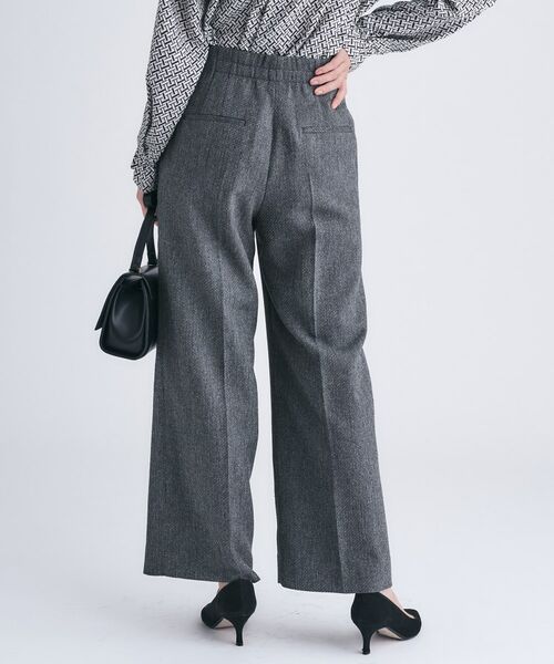 INDIVI / インディヴィ パンツ | 【褒められパンツ/ウール調素材】ラメ混ワイドパンツ | 詳細6
