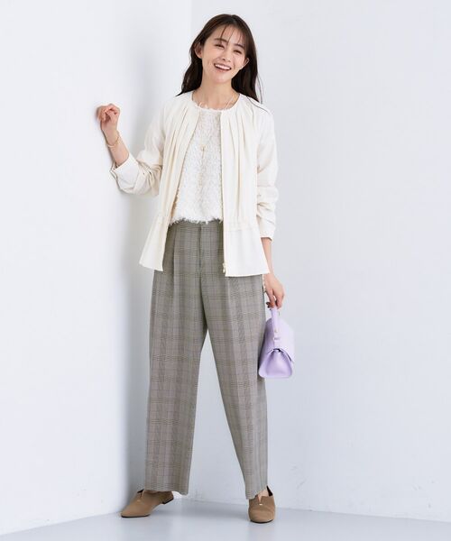 INDIVI / インディヴィ パンツ | 【褒められパンツ】ワンタックワイドパンツ | 詳細8