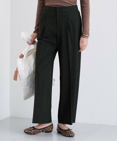 INDIVI / インディヴィ パンツ | 【褒められパンツ】ワンタックワイドパンツ（ブラック(019)）