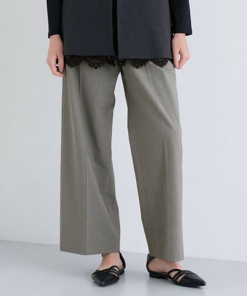 INDIVI / インディヴィ パンツ | 【褒められパンツ】ワンタックワイドパンツ（グレー(912)）
