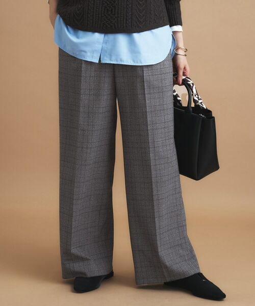 INDIVI / インディヴィ パンツ | 【褒められパンツ】ワンタックワイドパンツ（ブラック(219)）