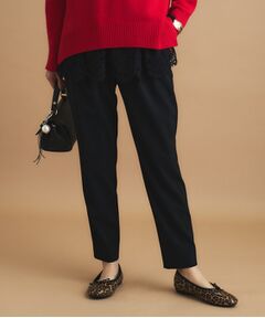 INDIVI / インディヴィ パンツ | 人気NO.1【褒められパンツ／高ストレッチ／ウエストゴム】タックテーパードパンツ