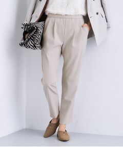 INDIVI / インディヴィ パンツ | 人気NO.1【褒められパンツ／高ストレッチ／ウエストゴム】タックテーパードパンツ