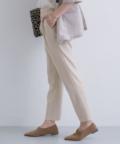 INDIVI / インディヴィ パンツ | 人気NO.1【褒められパンツ／高ストレッチ／ウエストゴム】タックテーパードパンツ | 詳細14