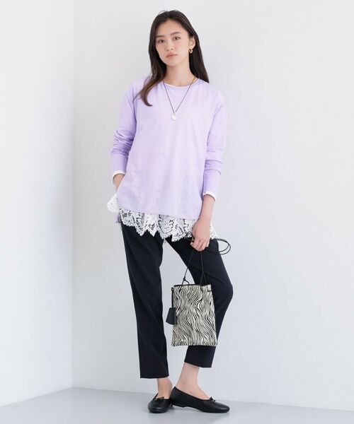 INDIVI / インディヴィ パンツ | 人気NO.1【褒められパンツ／高ストレッチ／ウエストゴム】タックテーパードパンツ | 詳細20