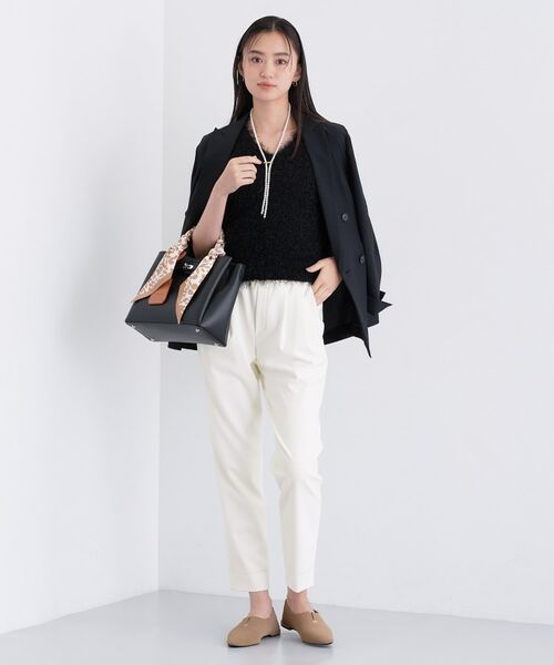 INDIVI / インディヴィ パンツ | 人気NO.1【褒められパンツ／高ストレッチ／ウエストゴム】タックテーパードパンツ | 詳細4