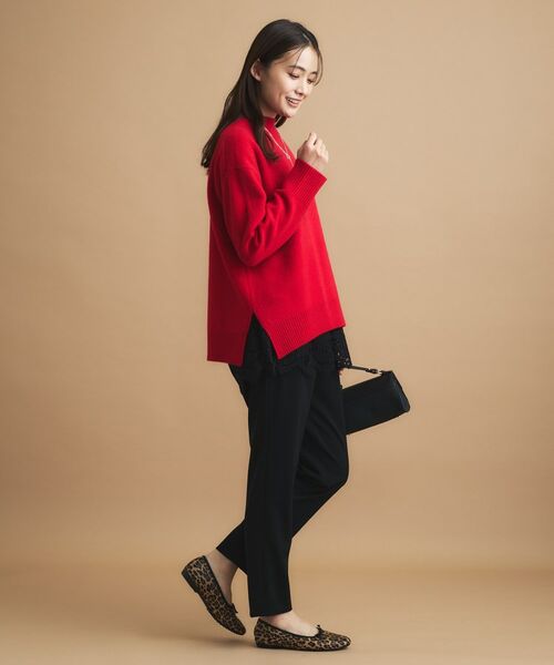 INDIVI / インディヴィ パンツ | 人気NO.1【褒められパンツ／高ストレッチ／ウエストゴム】タックテーパードパンツ | 詳細8