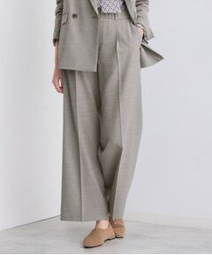 INDIVI / インディヴィ パンツ | 【洗える／セットアップ可能】凹凸ストレッチ素材ストレートパンツ