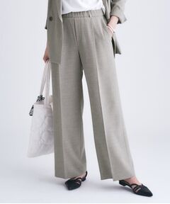 INDIVI / インディヴィ パンツ | 【洗える／セットアップ可能】凹凸ストレッチ素材ストレートパンツ