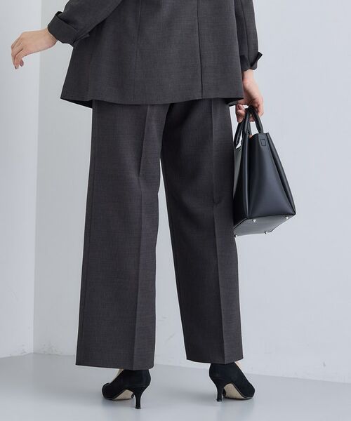 INDIVI / インディヴィ パンツ | 【洗える／セットアップ可能】凹凸ストレッチ素材ストレートパンツ | 詳細15