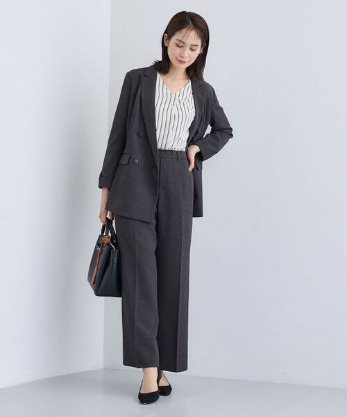 INDIVI / インディヴィ パンツ | 【洗える／セットアップ可能】凹凸ストレッチ素材ストレートパンツ | 詳細16