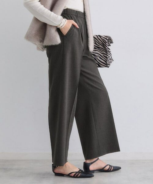 INDIVI / インディヴィ パンツ | 【洗える／セットアップ可能】凹凸ストレッチ素材ストレートパンツ | 詳細18