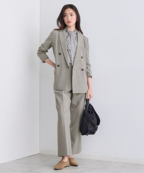 INDIVI / インディヴィ パンツ | 【洗える／セットアップ可能】凹凸ストレッチ素材ストレートパンツ | 詳細4