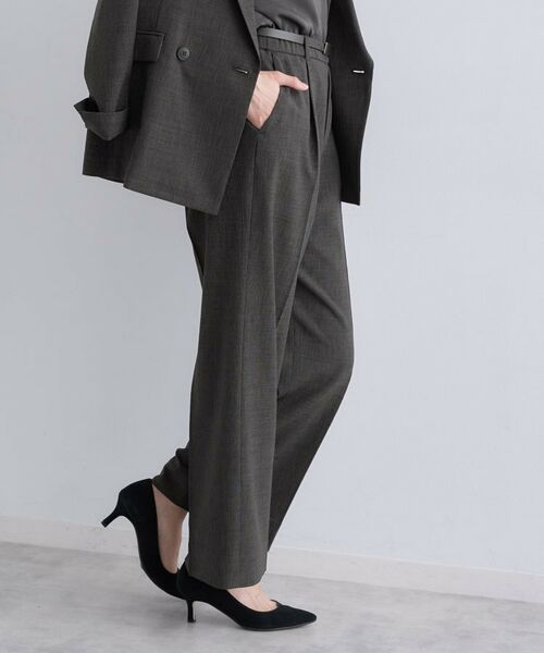 INDIVI / インディヴィ パンツ | 【洗える／セットアップ可能】凹凸ストレッチ素材ストレートパンツ | 詳細6