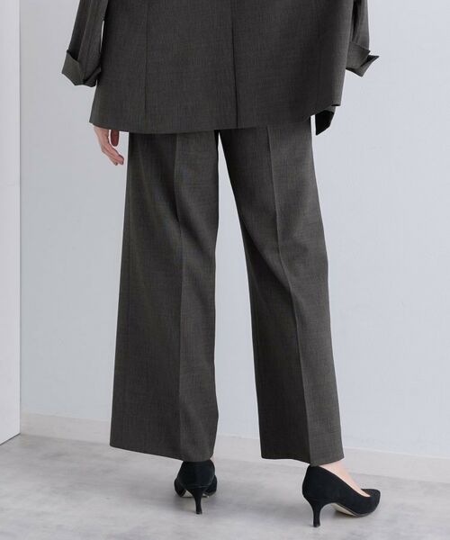 INDIVI / インディヴィ パンツ | 【洗える／セットアップ可能】凹凸ストレッチ素材ストレートパンツ | 詳細7