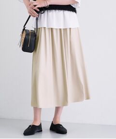 INDIVI / インディヴィ ロング・マキシ丈スカート | レザー調ギャザースカート