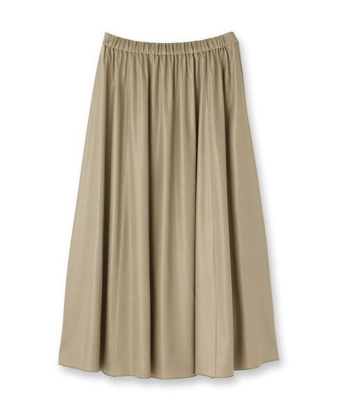 INDIVI / インディヴィ ロング・マキシ丈スカート | レザー調ギャザースカート | 詳細1