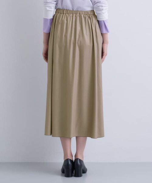 INDIVI / インディヴィ ロング・マキシ丈スカート | レザー調ギャザースカート | 詳細22