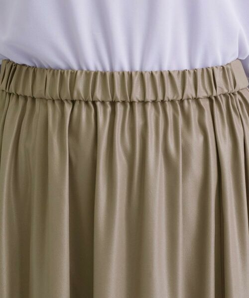 INDIVI / インディヴィ ロング・マキシ丈スカート | レザー調ギャザースカート | 詳細23