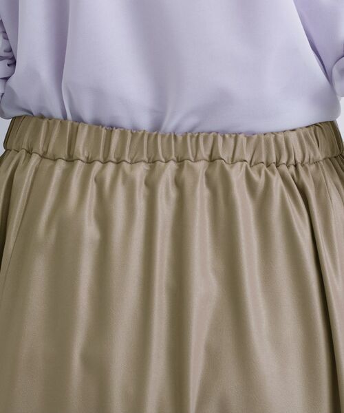 INDIVI / インディヴィ ロング・マキシ丈スカート | レザー調ギャザースカート | 詳細24