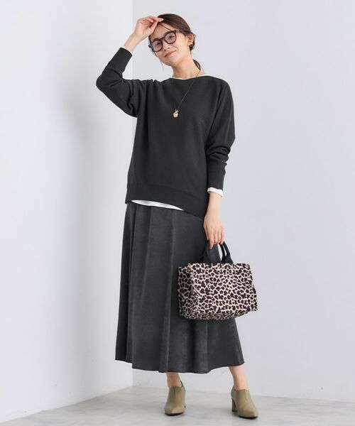 INDIVI / インディヴィ ロング・マキシ丈スカート | 【UVケア/セットアップ可能】スエード調サテンスカート | 詳細11