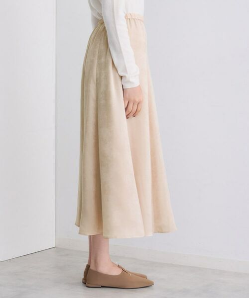 INDIVI / インディヴィ ロング・マキシ丈スカート | 【UVケア/セットアップ可能】スエード調サテンスカート | 詳細14