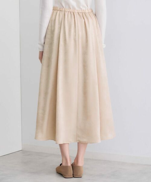 INDIVI / インディヴィ ロング・マキシ丈スカート | 【UVケア/セットアップ可能】スエード調サテンスカート | 詳細15