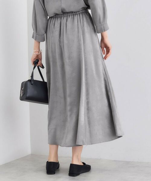 INDIVI / インディヴィ ロング・マキシ丈スカート | 【UVケア/セットアップ可能】スエード調サテンスカート | 詳細7