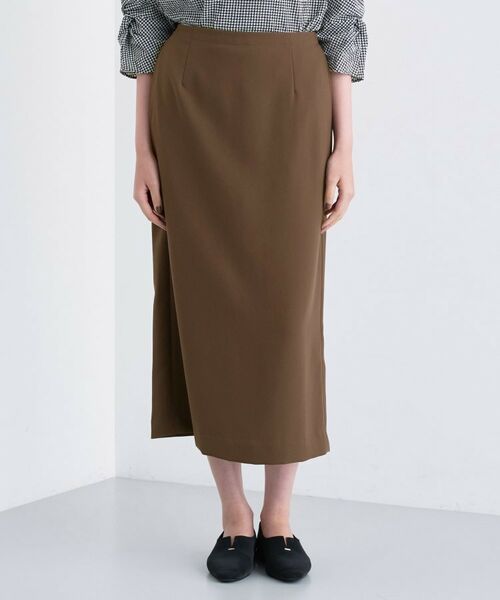 INDIVI / インディヴィ ロング・マキシ丈スカート | 【洗える/UVケア/吸汗速乾】ジョーゼットナロースカート | 詳細10