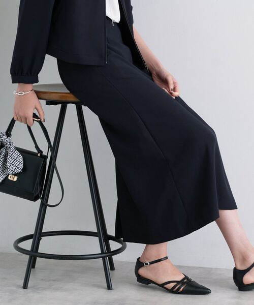 INDIVI/インディヴィ <秋SALE!>【洗える/UVケア/吸汗速乾】ジョーゼットナロースカート ネイビー(094) 13(LL) INDIVI/インディヴィ <秋SALE!>【洗える/UVケア/吸汗速乾】ジョーゼットナロースカート ネイビー(094) 13(LL)