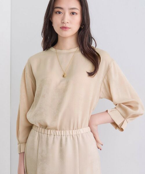 INDIVI / インディヴィ シャツ・ブラウス | 【セットアップ可能】スエード調サテンブラウス | 詳細14