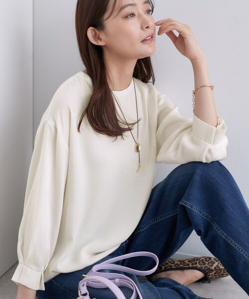 INDIVI / インディヴィ シャツ・ブラウス | 【セットアップ可能】スエード調サテンブラウス | 詳細28